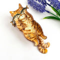 Tabby Cat With Fish Clip