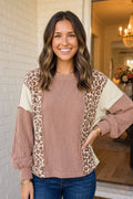 Leopard Ribbed Top