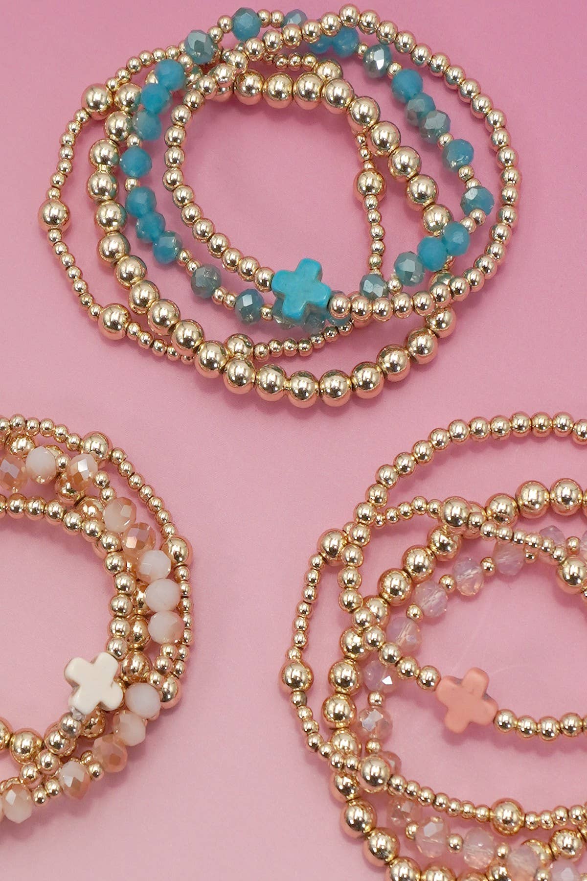 Beautiful Cross Bracelet Set